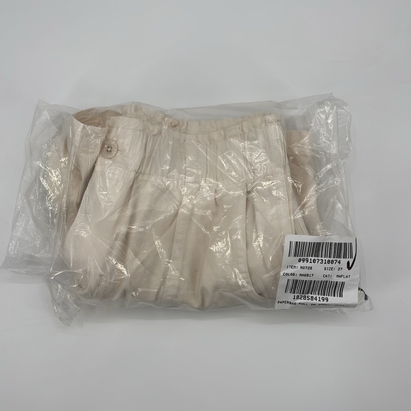 Madewell Pull-On Paperbag Shorts Garment-Dyed  Antique Cream size 27 NWT NO728 - Picture 11 of 12
